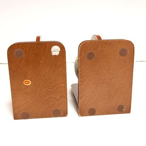 Two ELWECO Earth Globe Book Ends