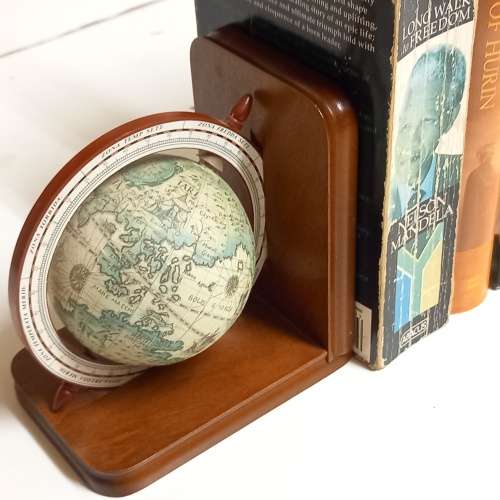 Two ELWECO Earth Globe Book Ends