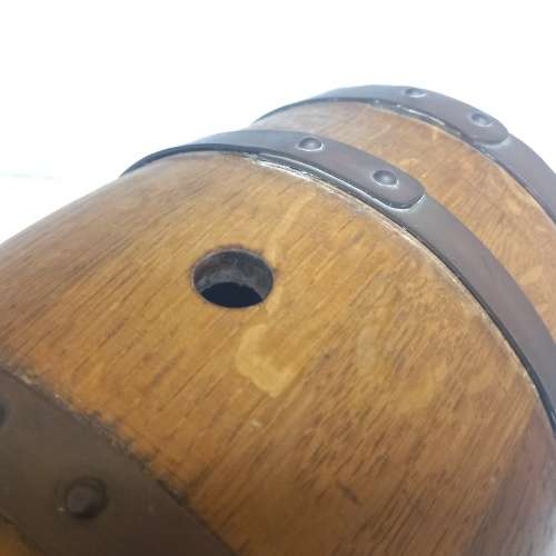 Oak And Brass Hooped Wine Barrel