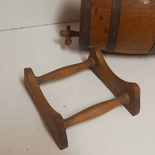 Oak And Brass Hooped Wine Barrel