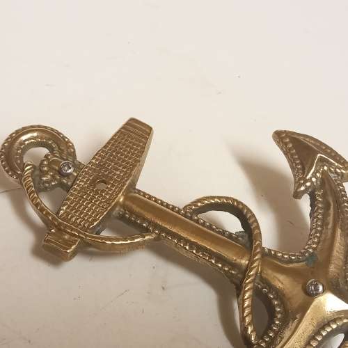 BRASS NAVAL ANCHOR WALL ORNAMENT