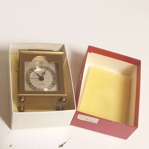 SWIZA TEMPEST FUGIT SWISS MANTEL CLOCK BOXED - WORKS