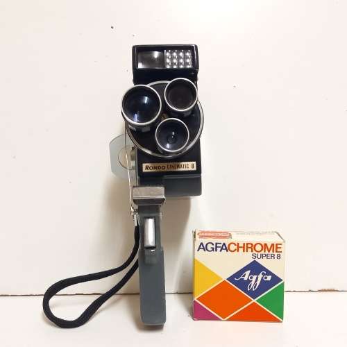 VINTAGE RONDO CINEMATIC 8 - 8MM WORKING MOVIE CAMERA WITH SEALED AFGA SUPER 8 FILM