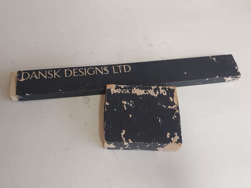 DANSK DESIGNS LTD CANDLE HOLDER AND CANDLES  MADE IN SWEDEN