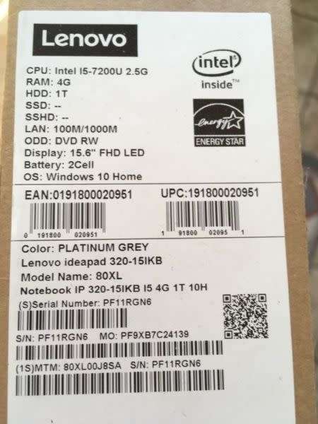 [BARGAIN]Lenovo Ideapad 320 I5 Notebook - Mint Condition (Used 3 Times) *Includes Original Packaging