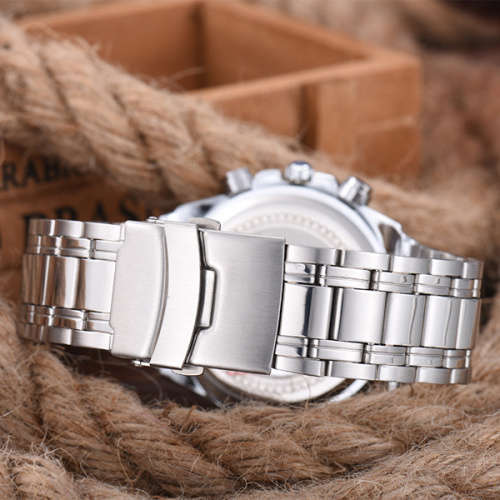 *HIGH CLASS!!* LONGBO Luxurious Multifunctions Stainless Steel Timepiece