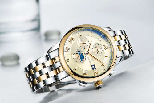 *Immaculate* TEVISE Expensive Mechanical Automatic Chronograph Professional Luxurious Timepiece