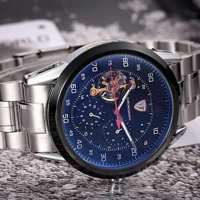 *Tourbillon* TEVISE Automatic Mechanical Double Scales Sub Dials Hollow-Out Luxurious Timepiece