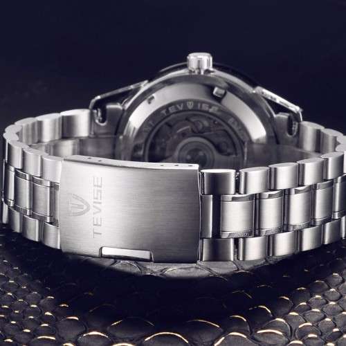 *Tourbillon* TEVISE Automatic Mechanical Double Scales Sub Dials Hollow-Out Luxurious Timepiece