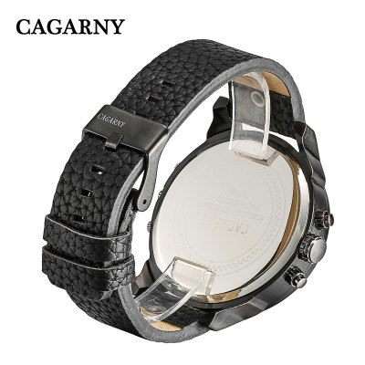 *JUST IN* CAGARNY Dual Movt Luxurious *Date Function* Leather Timepiece