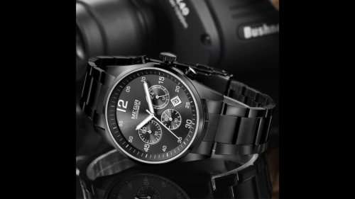 *LIMITED* MEGIR PRO Black Edition Fully Loaded Features Luxurious Timepiece