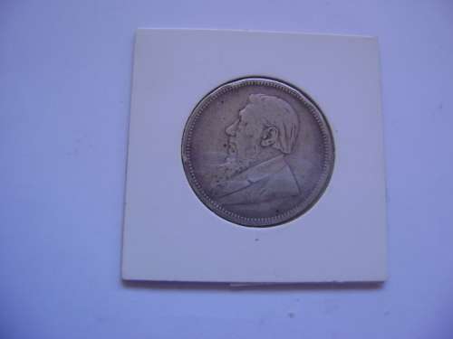 1895 ZAR 2 SHILLING SILVER COIN.