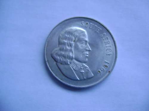 GREAT 1966 RSA RAND 1 ENG. SILVER COIN.