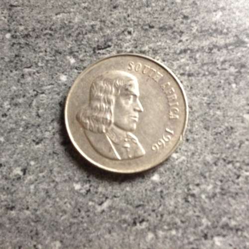 1966 SILVER RSA ENG. RAND 1 COIN.