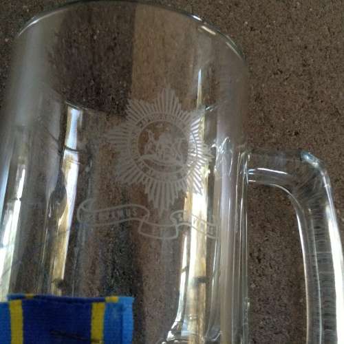 SAP GIGANTIC BEER TANKARD AND MEDAL  FEATURING OLD SAP. EMBLEM, ON BOTH. SEE DESCR.