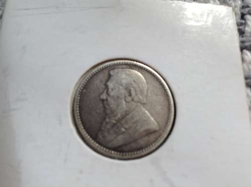 1896 ZAR  SILVER  SIXPENCE.