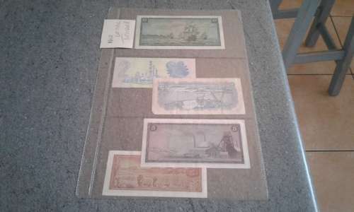 GREAT SET OF T. DE JONGH BANKNOTES. RAND ONE TO TEN. BOTH R2 ISSUES.