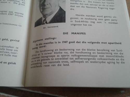 FREEDOM CHARTER OF THE NATIONAL PARTY -1948-1958.APARTHEID ETC VALIDATED. DESCRIPTION.