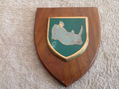 Rhodesian Army Second Brigade wooden plaque emblem.