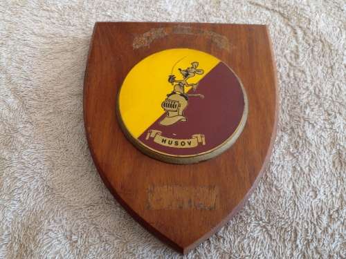 The Rhodesian armoured brigade "Husov" wooden plaque.