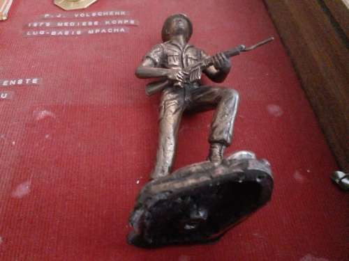 A Salute to 5 Bush War SADF. soldiers,with their unit badges and Pro Patria medals for Border duty.