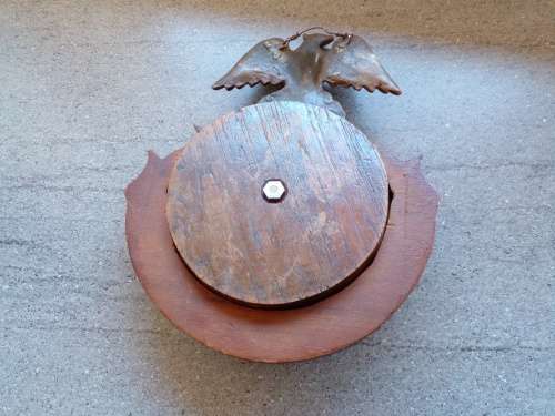 OSSEWA BRANDWAG ARTEFACT .Unique. Depicting bronze  eagle, spear,knobkierie and wa-wiel.Desc.