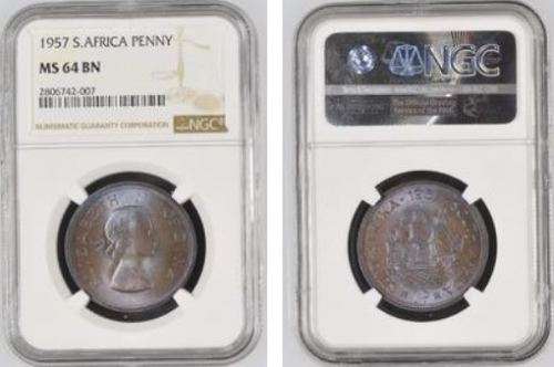 1957 Penny NGC graded MS64BN !! SECOND FINEST KNOWN!