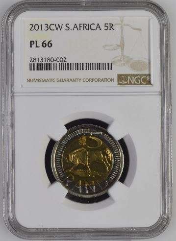 2013 `oom Paul` R5 with Coin World mintmark NGC graded PL66 !!
