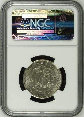 1939 Two Shillings NGC graded AU55!