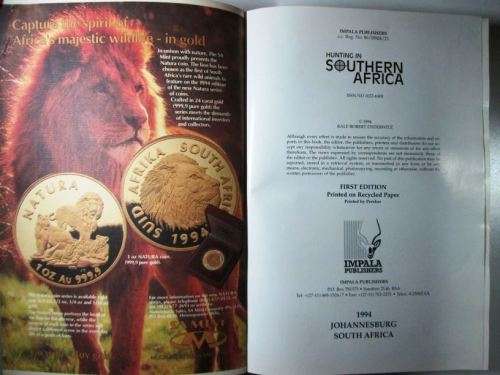 Hunting in Southern Africa By: Ralf Robert Enderwitz