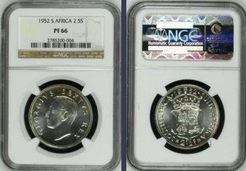 1952 Proof Halfcrown, NGC graded PF 66! Second Finest known
