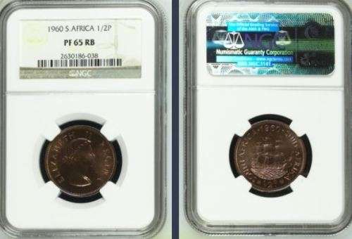1960 Half penny NGC graded PF 65 RB !!
