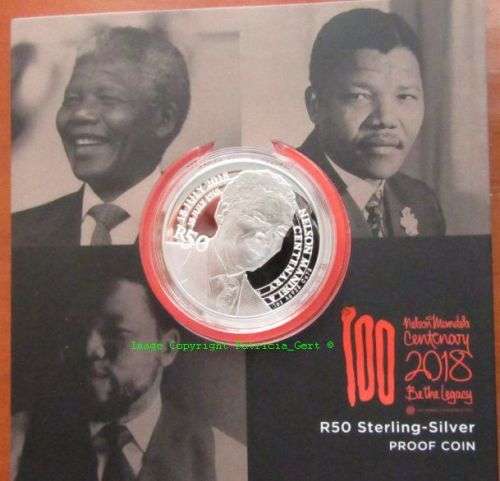 2018 Mandela Centenary R50 1 OZ STERLING-SILVER COIN