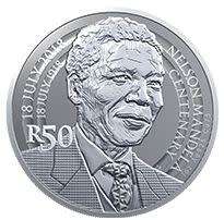 2018 Mandela Centenary R50 1 OZ STERLING-SILVER COIN