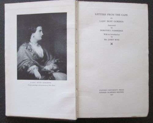 Letters from the Cape by Lady Duff Gordon, 1927
