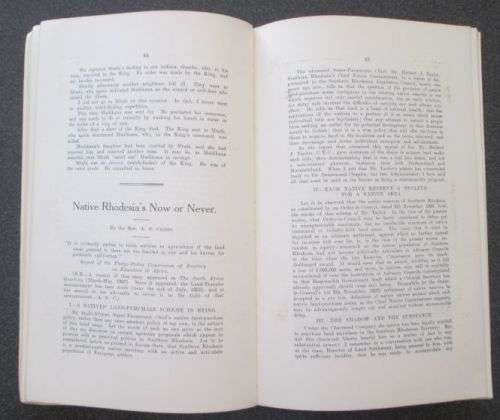 NADA The Southern Rhodesia Native Affairs Department Annual, No.1  1923