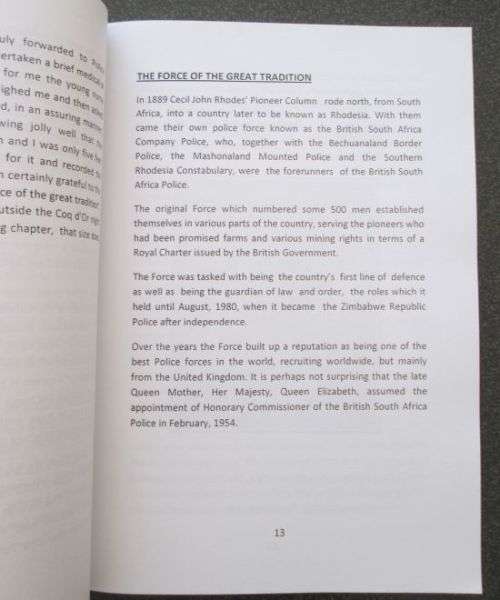 My Memoirs of the British Africa police Rhodesia (1966 - 1981) by John Shaw ***SIGNED***