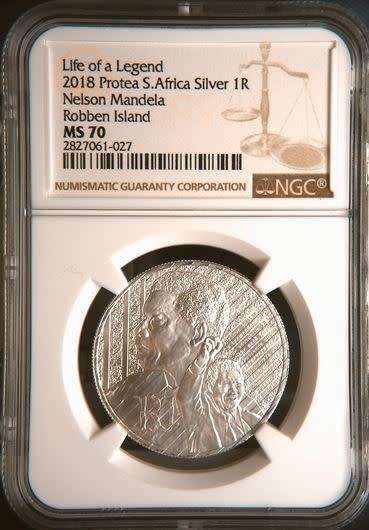 **MS70** 2018 MANDELA Protea Silver R1 NGC graded MS70!!