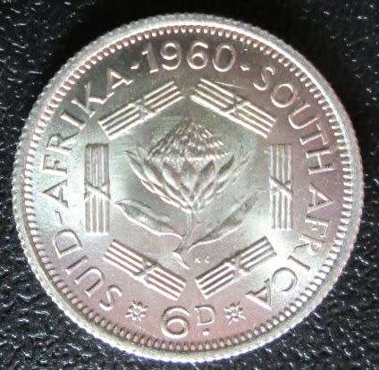 1960 Sixpence UNC