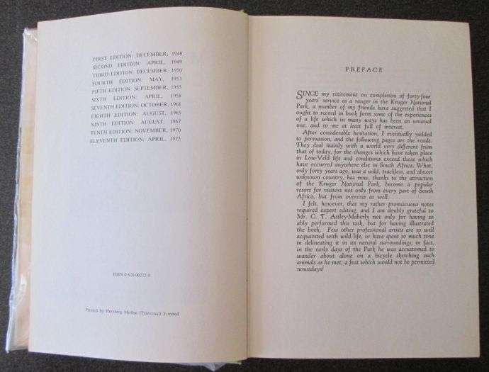 Memories of a Game Ranger by Harry Wohlhuter, 11th Edition, 1972