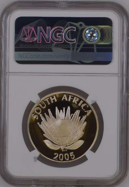 ** PF 69 ULTRA CAMEO ** 2005 ALBERT LUTHULI Protea Silver R1 NGC graded PF69!!