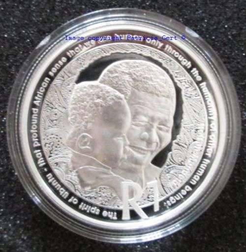 2019 Nelson Mandela Protea Proof Silver R1 coin!!