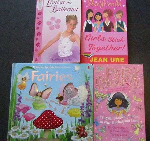 PINK Fairies and Ballerina BOOKS, 4 - 9 Years Old, 4 Books Set