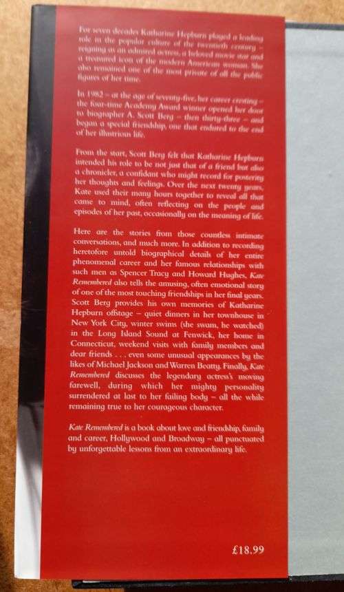 Katharine Hepburn, A Personal Biography by A. Scott Berg, Kate Remembered