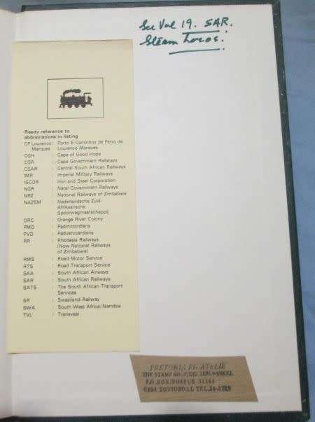 Railway Stamps of South Africa by Hagen.H.S and Naylor, S.P