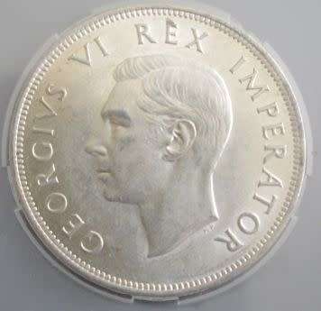 1937 Half Crown SANGS graded MS62