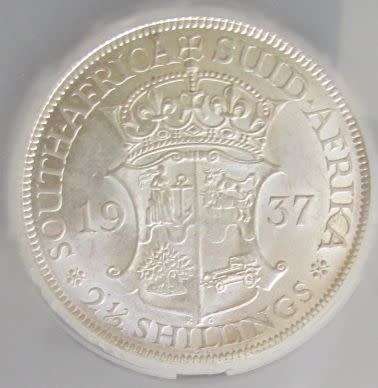 1937 Half Crown SANGS graded MS62