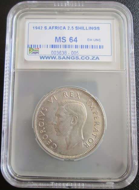 1942 Half Crown SANGS graded MS64