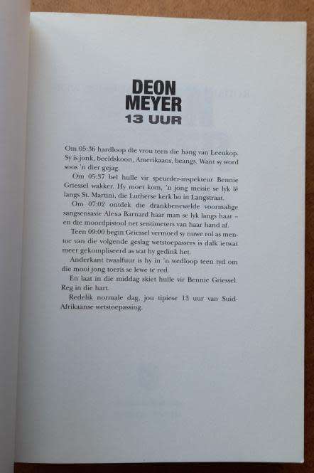 13 Uur, Deon Meyer