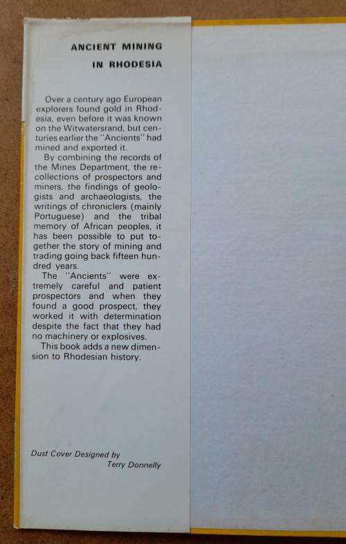 Ancient Mining in Rhodesia, Roger Summers, 1969, with map